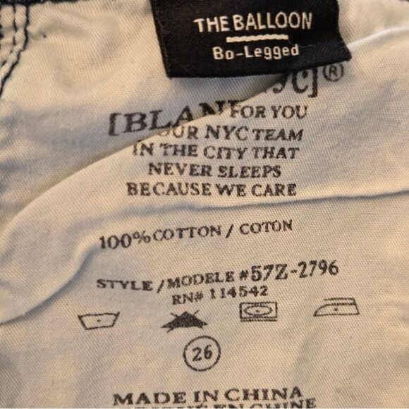 Blank NYC The Ballon Bo- Legged Women's Jeans Medium Denim Wash Pleated Front 26 - Picture 8 of 8
